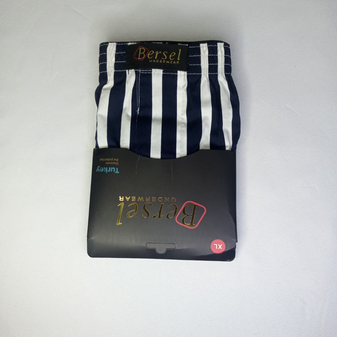 Boxer Homme Rayé Marine | Bersel Underwear | Confort Premium