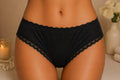 Slip Femme Noir Tulle & Dentelle Géométrique – s.Oliver | Grande Taille Lingerie Abidjan XL