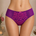 Culotte Femme Violet & Dentelle Fuchsia – Contraste Audacieux Microfibre | Lingerie Abidjan Taille S et L