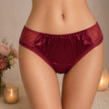 Culotte Femme Rouge Satiné – Microfibre Douce Coupe Classique | Lingerie Abidjan Côte d'Ivoire Taille M