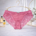 Culotte Femme Rose Dentelle Géométrique Florale – Lingerie Légère & Féminine | Abidjan Côte d'Ivoire Taille M