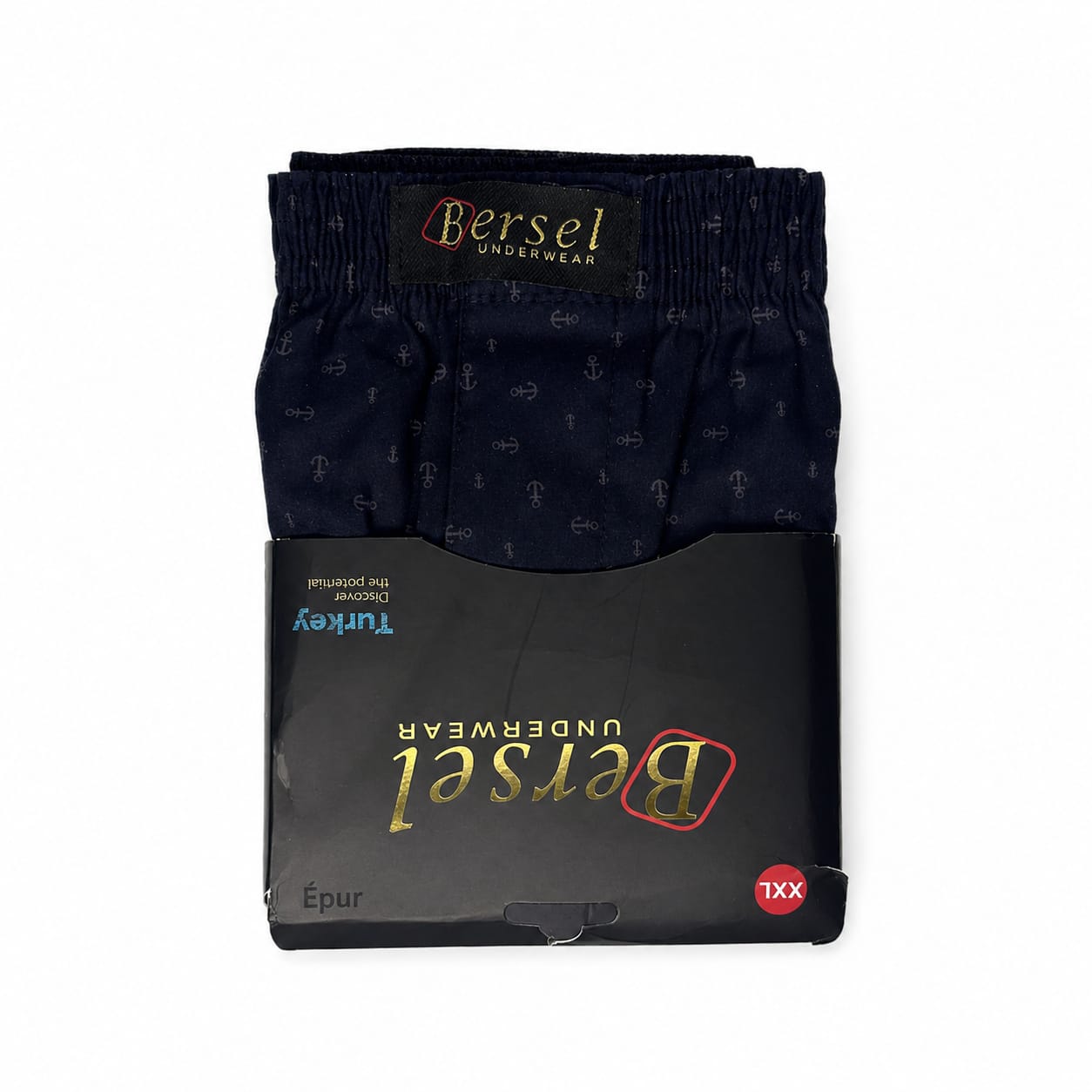Boxer Homme Rayé Marine | Bersel Underwear | Confort Premium