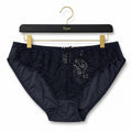 Slip Femme Noir Microfibre & Dentelle Florale – Désirée Lingerie | Taille XL Abidjan