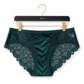 Slip Femme Vert Émeraude Satiné & Dentelle – Épur® | Luxe & Sensualité Abidjan Taille XL