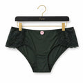 Slip Femme Dentelle Florale – Vert Foncé Taille M
