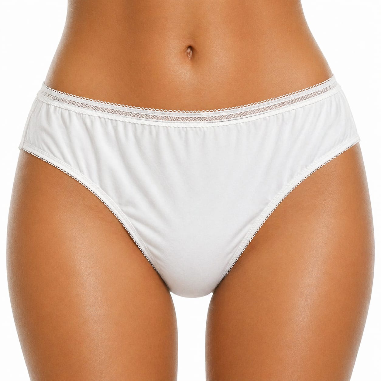 Slip Femme Microfibre – Blanc Pur Classique Taille L