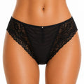 Slip Femme Dentelle Florale – Noir Épur Design Danois Taille S
