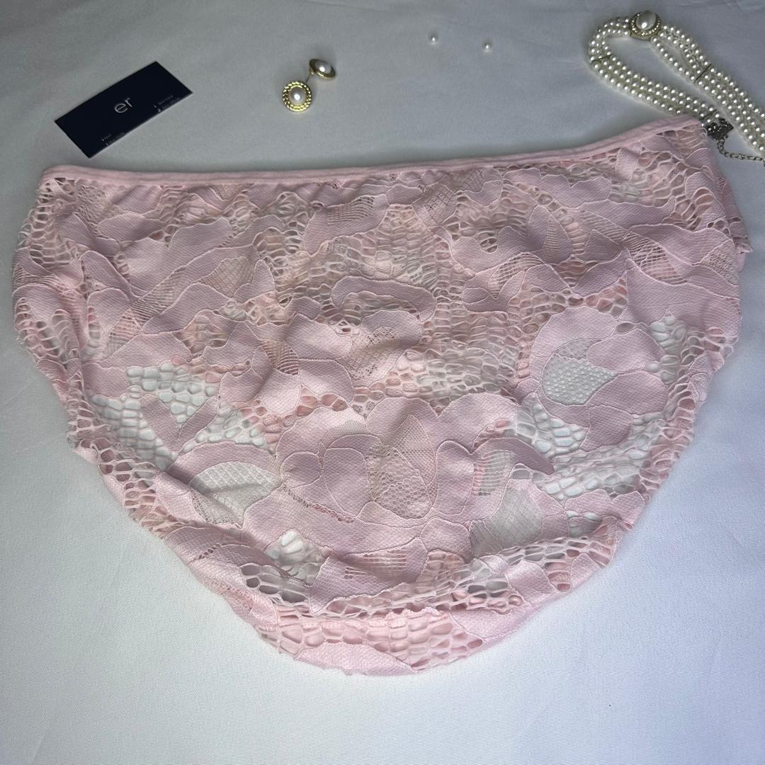 Slip Femme Dentelle Florale Grande Taille – Rose Poudré Ashley Stewart Taille 2XL