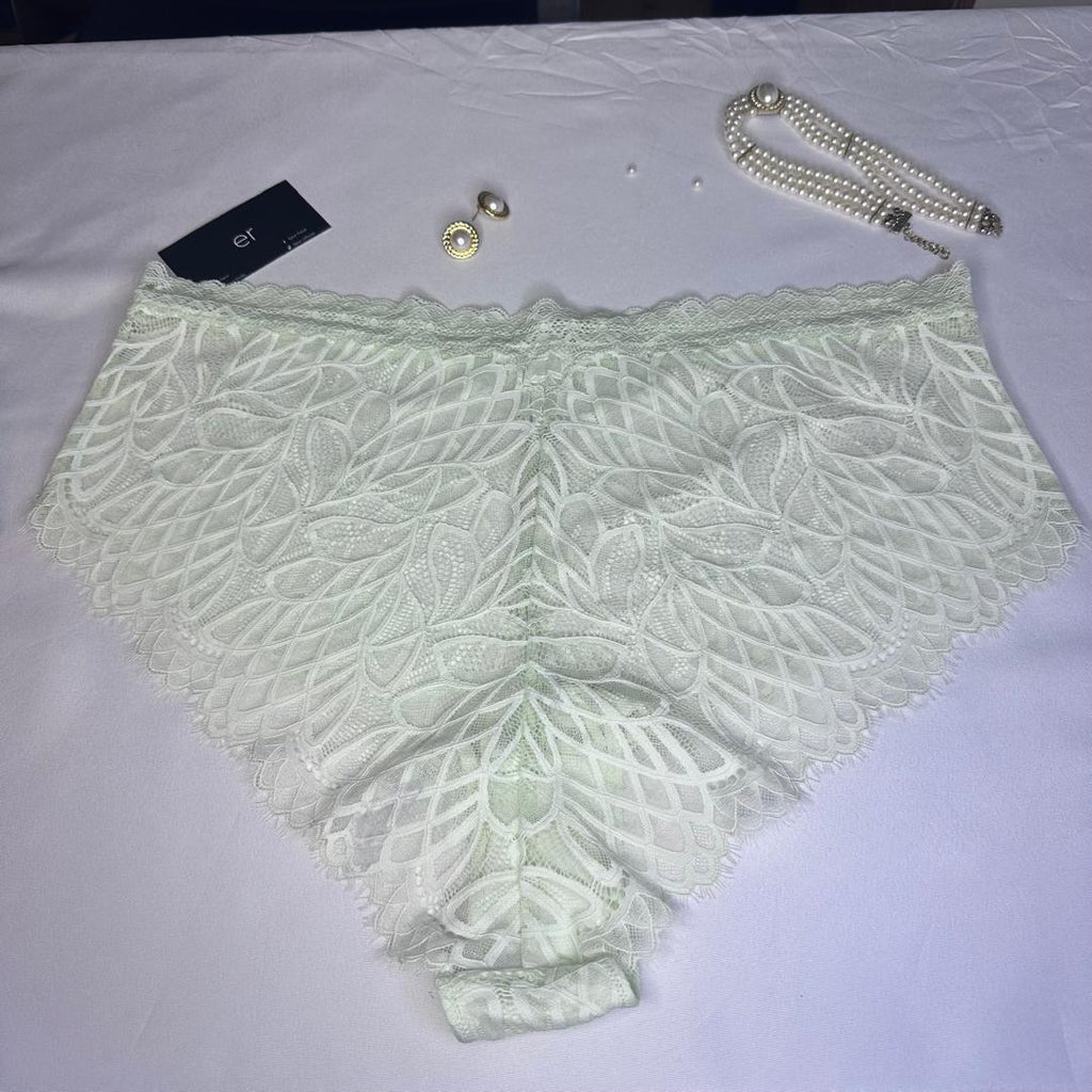Culotte Femme Dentelle Intégrale – Vert Pastel Lascana Taille 2XL