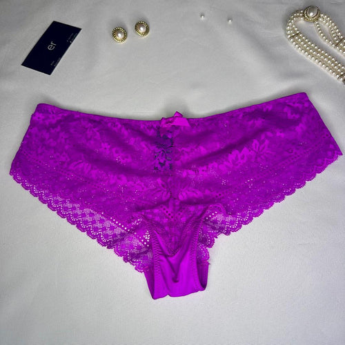 Culotte Femme Dentelle Florale – Violet Intense Vivance Taille S