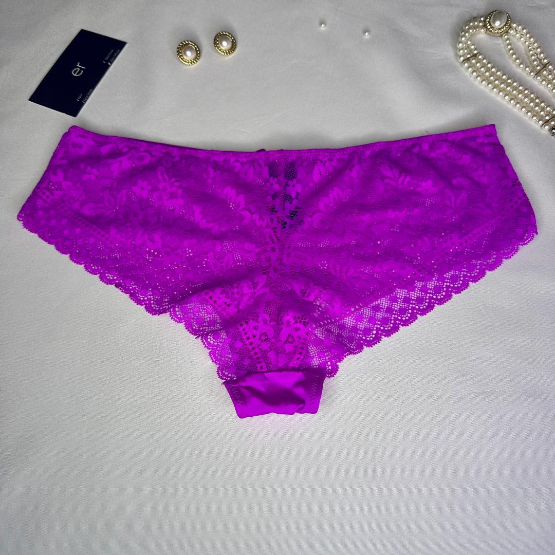 Culotte Femme Dentelle Florale – Violet Intense Vivance Taille S