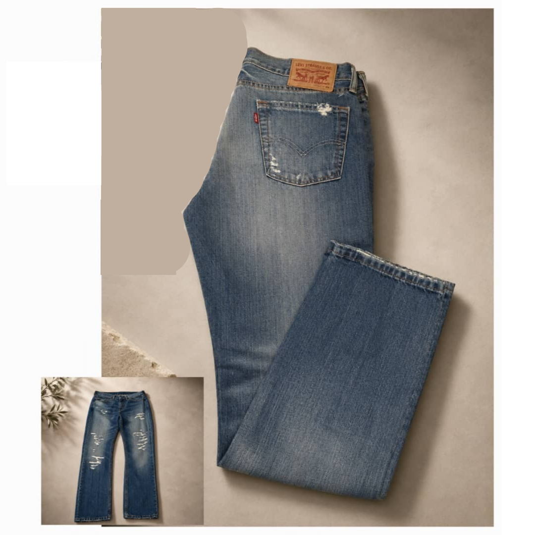 Pantalon Jean Levi's Délavé Destroy – Coupe Bootcut Taille 32