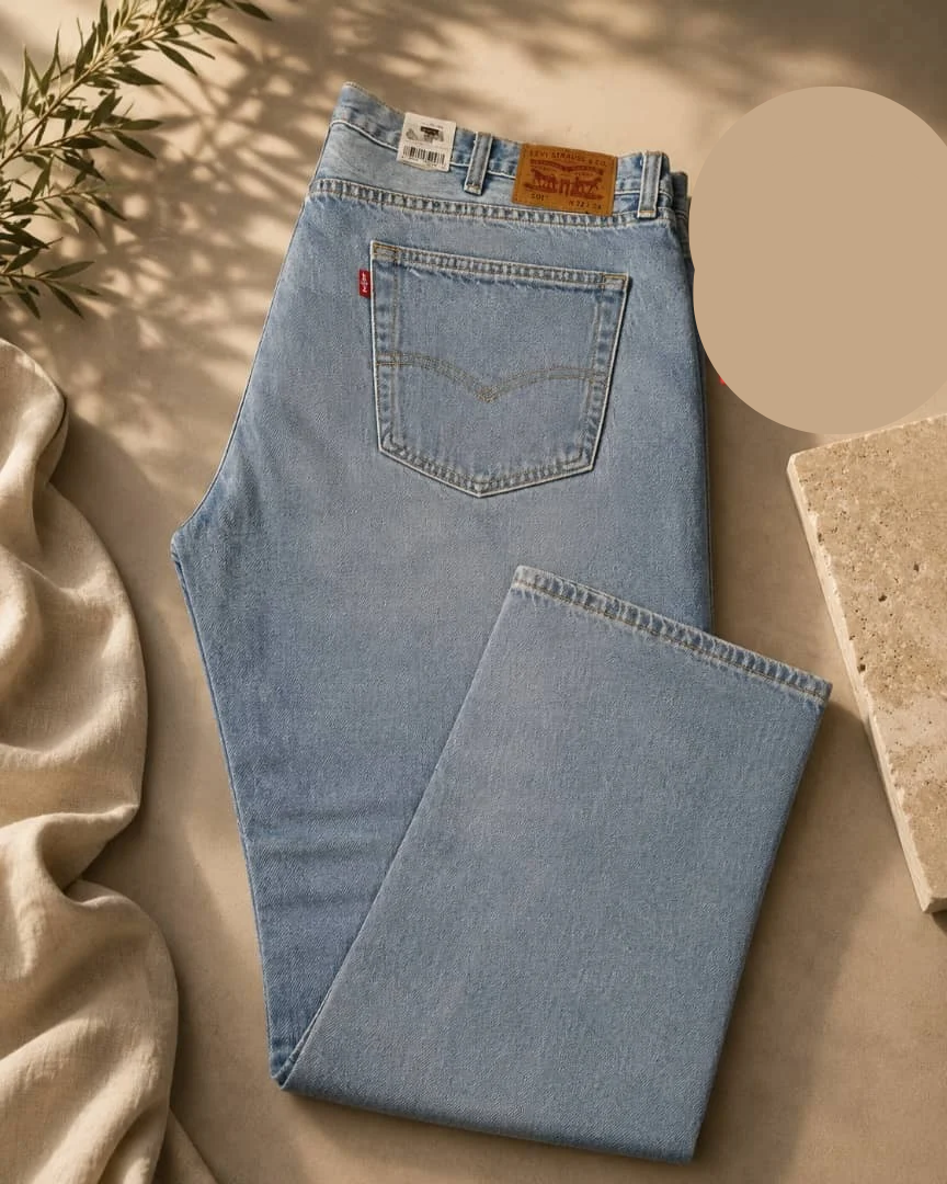Pantalon Jean Levi's 501 Premium – Bleu Clair Délavé Coupe Droite Taille 42