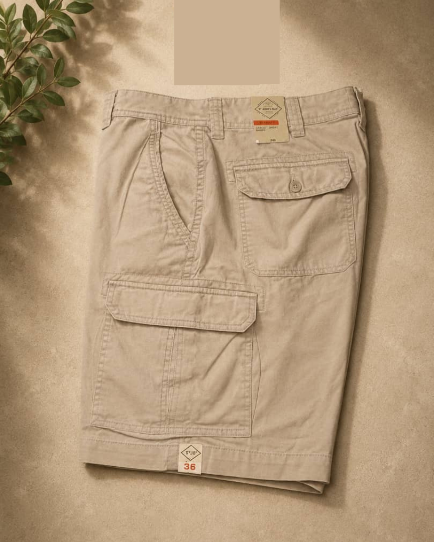 Short Cargo Homme – Beige Sable St. John's Bay Taille 36
