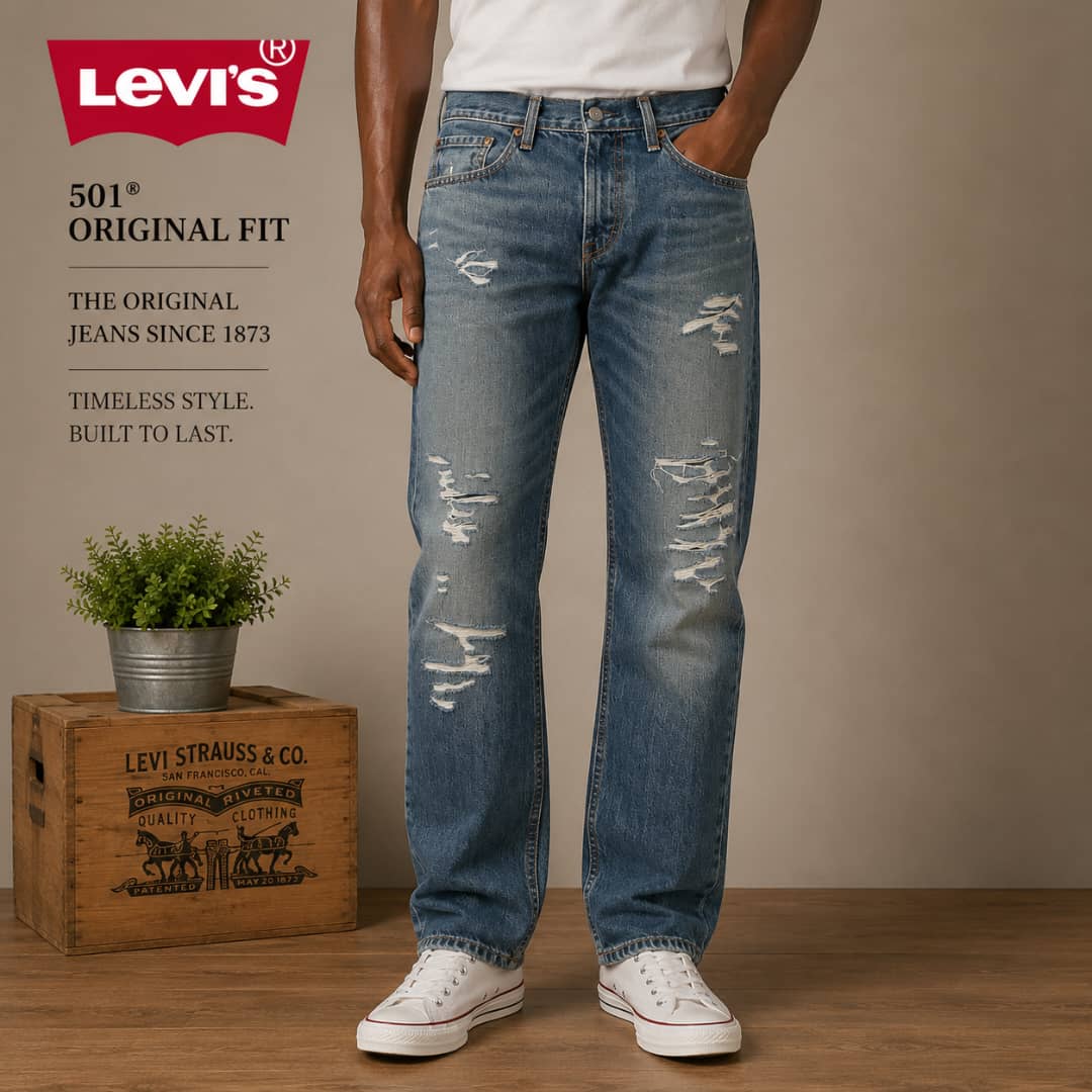 Pantalon Jean Levi's Délavé Destroy – Coupe Bootcut Taille 32