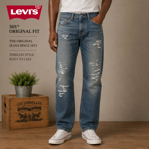 1103 - Pantalon Jean Levi's Délavé Destroy – Coupe Bootcut Taille 32