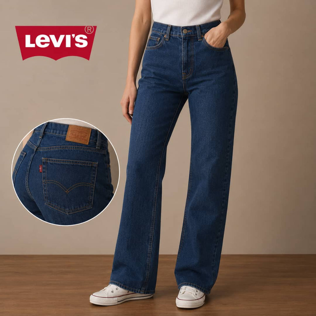Jean Levi's Femme – Bleu Indigo Foncé Coupe Droite Taille 32