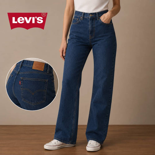 1108 - Jean Levi's Femme – Bleu Indigo Foncé Coupe Droite Taille 32