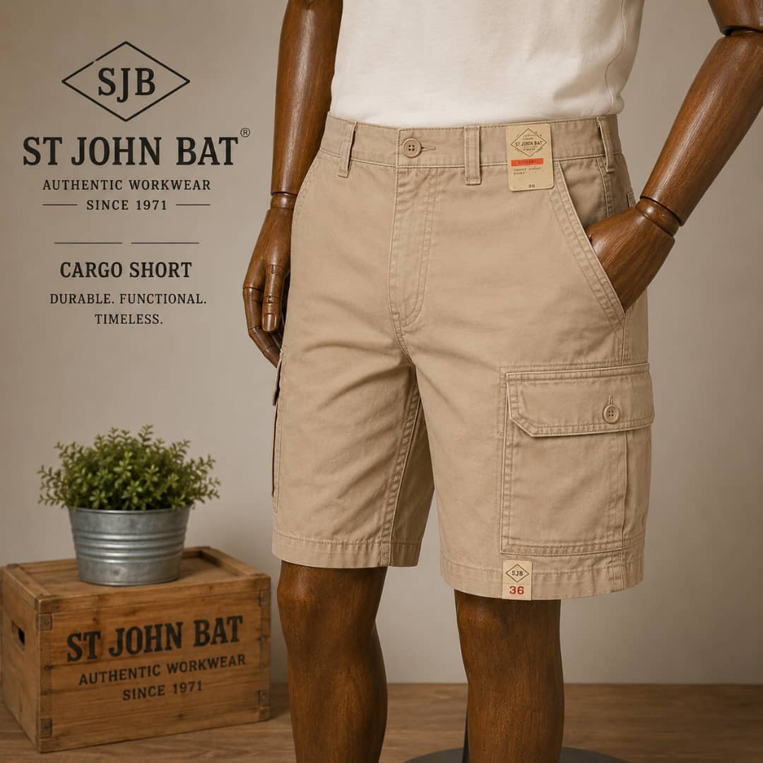 Short Cargo Homme – Beige Sable St. John's Bay Taille 36