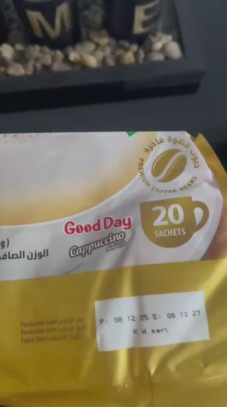 Cappuccino Instantané Good Day –  Format 20 Sachets de 25g avec Cocoa Granule