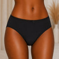 4101 Culotte Noire Taille Haute Bordure Filet – Confort & Simplicité. Taille L