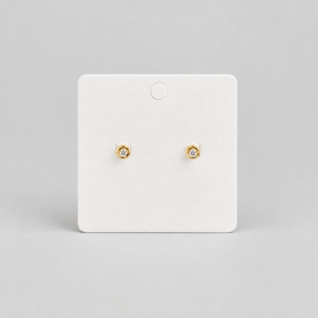 4209 Boucles d'Oreilles Soleil Doré Pierre Noire – Éclat Doré