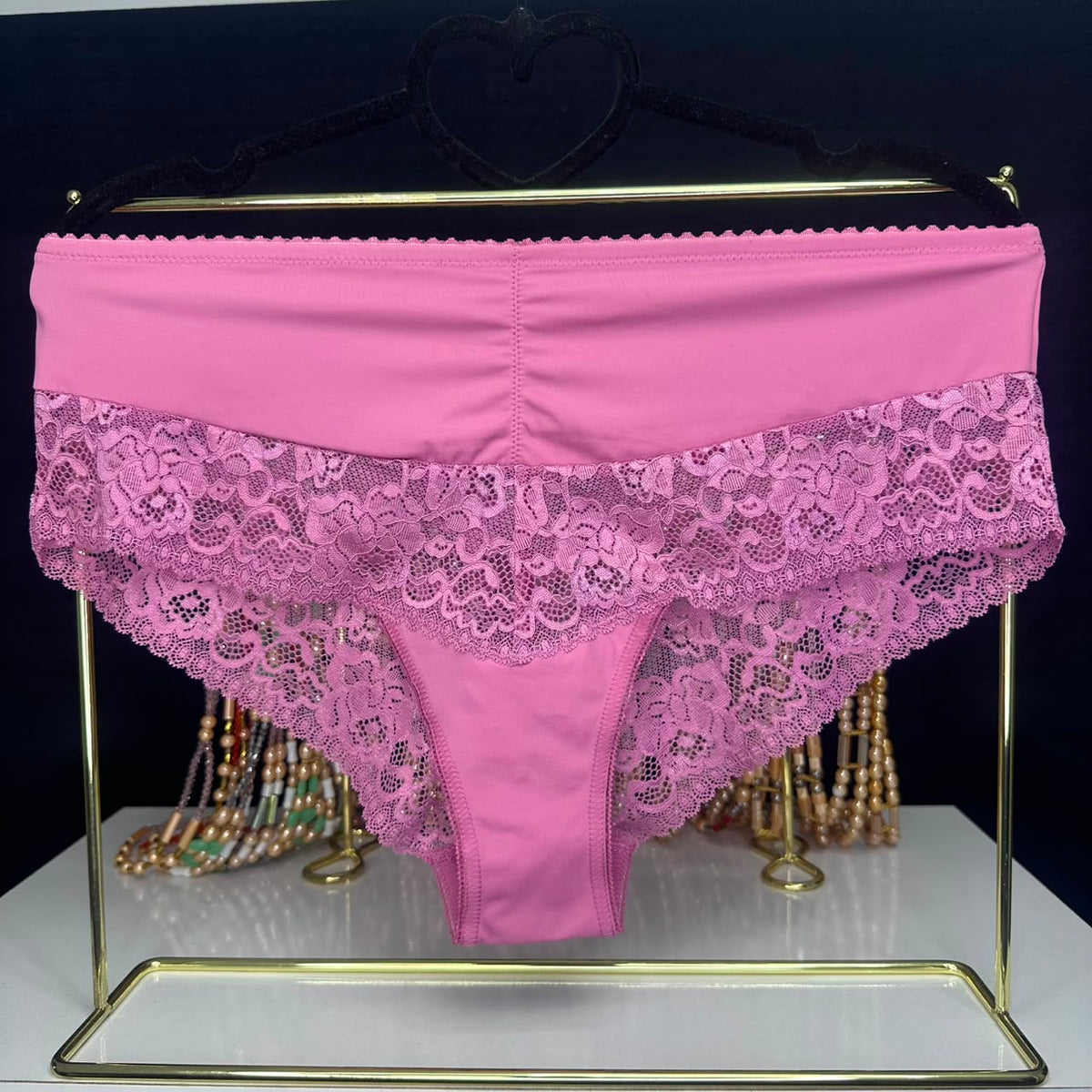4058 Culotte Dentelle Fleurie Rose Fuchsia – Sexy & Élégante. Taille XL grand