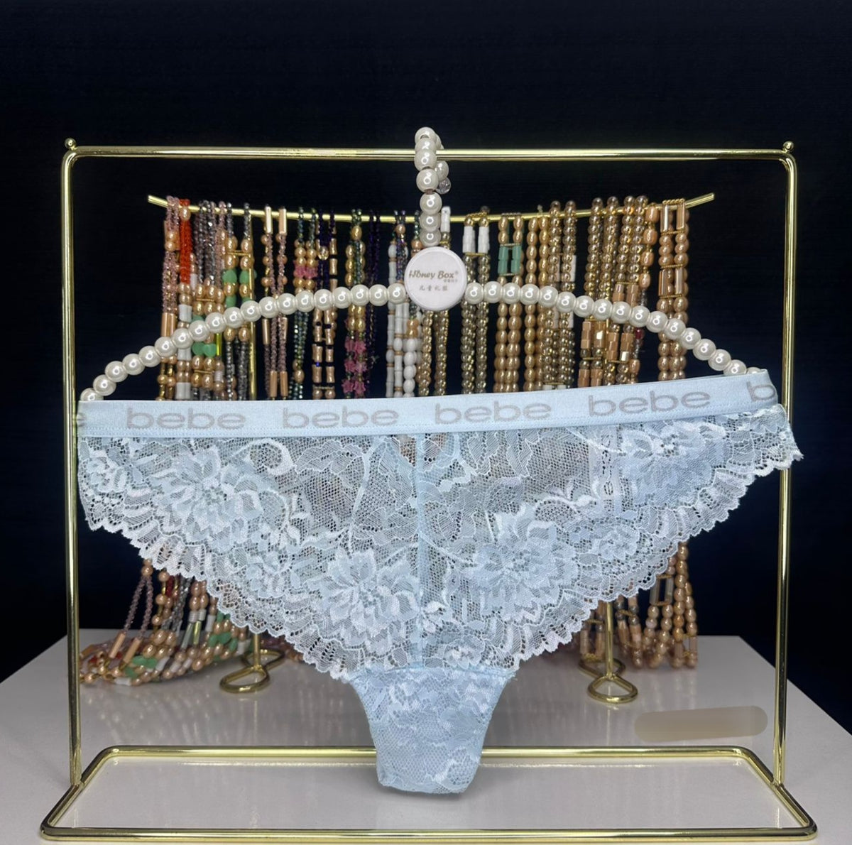 4106 Culotte Bleu Ciel Dentelle Fleurie Bebe – Douceur Signée. Taille M