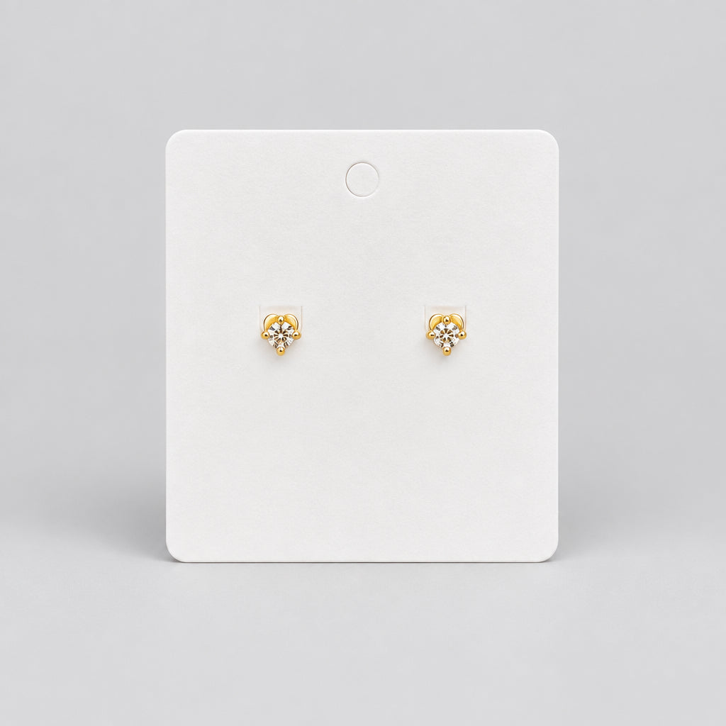 4204 Boucles d'Oreilles Tourbillon Doré Perle Grise – Élégance Intemporelle
