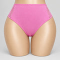 4177 Culotte Rose Taille Haute Dentelle Latérale – Douceur Céleste. Taille M grand