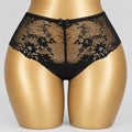 4200 String Noir Dentelle Florale Élégance – Mystère Séduction. Taille XL large / 2XL
