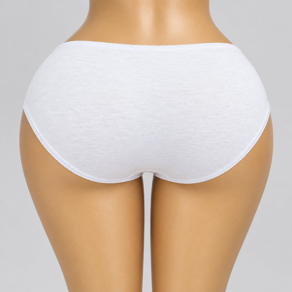 4190 Culotte Grise Chinée Coton Basique – Confort Essentiel. Taille L