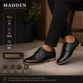 1202 - Chaussures Homme Madden Cuir Premium – Derby Noir Pointure 44