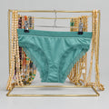 4155 Culotte Vert d'Eau Satinée Bordure Dentelle – Douceur Menthe. Taille M/L