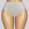 4181 Culotte Taupe Taille Haute Dentelle Latérale – Douceur Neutre. Taille L grand