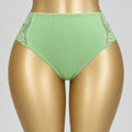 4176 Culotte Verte Taille Haute Dentelle Latérale – Douceur Céleste. Taille M grand