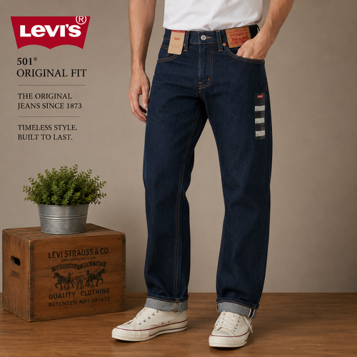 1106 - Pantalon Jean Levi's Premium – Bleu Indigo Brut Neuf avec Étiquettes Taille 31