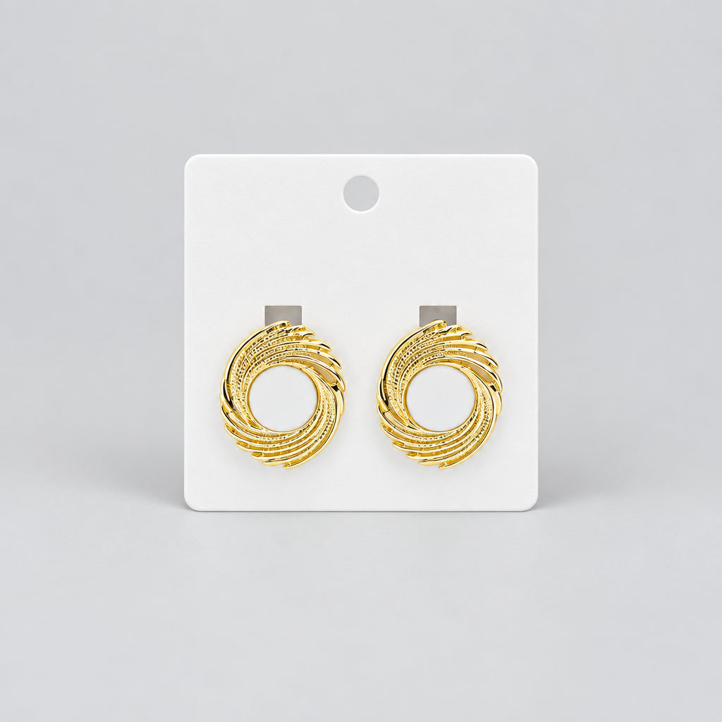 4206 Boucles d'Oreilles Anneau Doré Torsadé – Style Affirmé