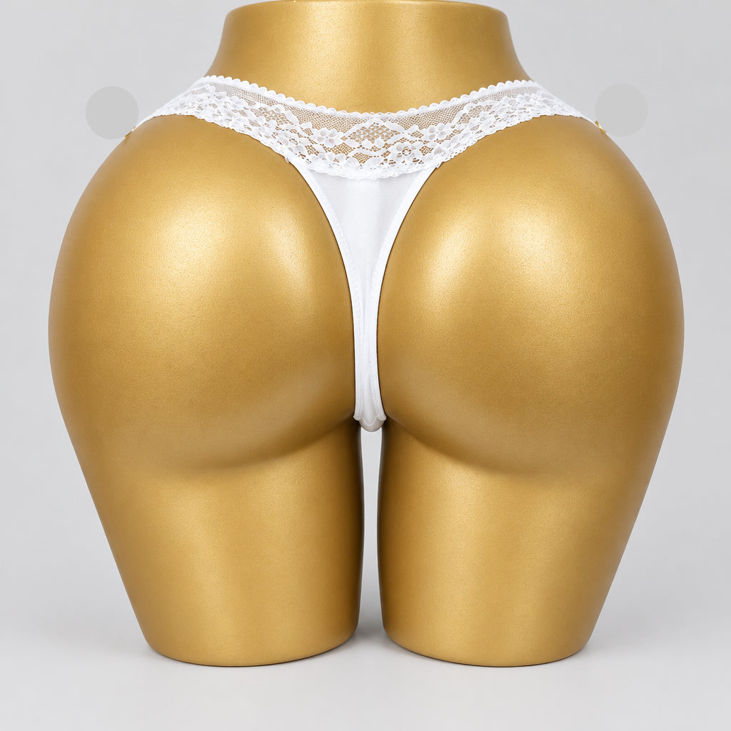 4151 Culotte Blanche Dentelle Florale Femina – Pureté Romantique. Taille S/M